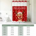 thumbnail image 5 of Merry Christmas No Hook Shower Curtain with Snap in Liner, Red Winter Xmas Cartoon Deer Snowflake Double-Layer Waterproof Fabric Shower Curtains for Bathroom Hotel Bathtub, Mesh Top 48"x72", 5 of 9