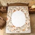 thumbnail image 4 of Erosebridal Vintage Botanicals Fitted Sheet Queen 3-Piece,Fall Harvest Bedding,Cream,1 Fitted Sheet and 2 Pillowcases, 4 of 6