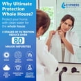 thumbnail image 3 of Express Water Ultimate Protection Sistema de filtro de agua para toda la casa - Sistema de filtración de agua de 3 etapas Antiescala de metales pesados ​​- Polifosfato, KDF, filtros de carbón - Agua p, 3 of 5