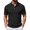 Black, variant on Checkered Pattern Polo Shirts for Men Summer Breathable Casual Work Top with Classic Collar Solid Color Loose Comfy for Business Leisure Wear Grey XL