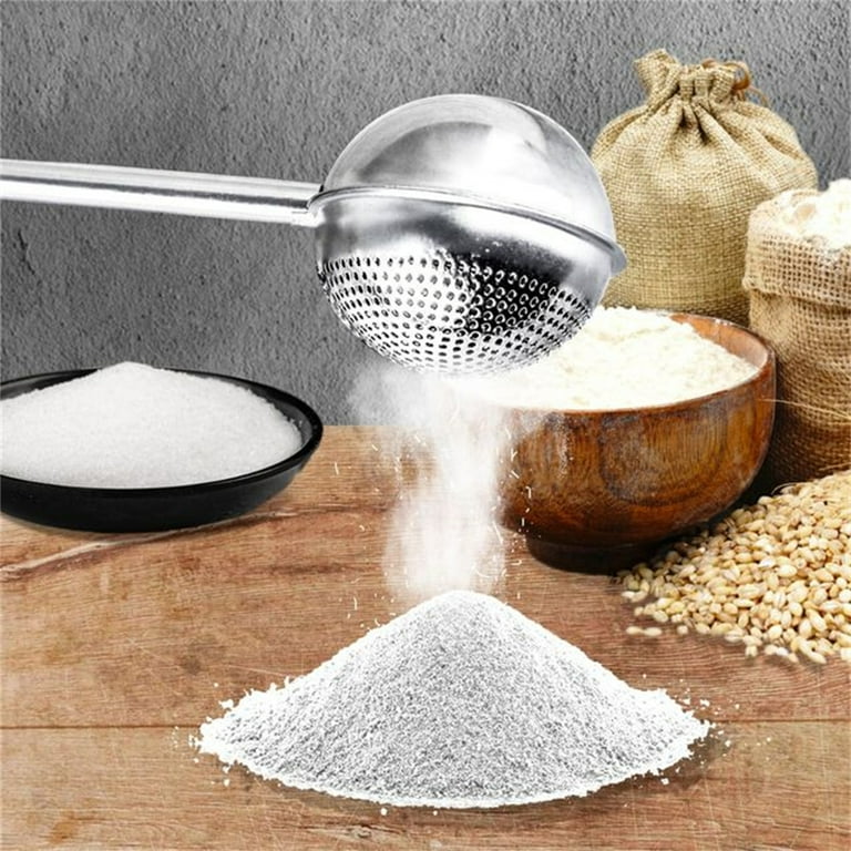 Flour Sifter for Baking, Powdered Sugar Flour Shaker Duster, Stainless  Steel Duty and Retractable Dusting Wand Mini Sifter For Baker - Walmart.com