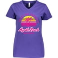thumbnail image 3 of Inktastic Summer Enjoy the Sunshine Myrtle Beach South Carolina Pink Women's V-Neck T-Shirt, 3 of 5