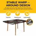 thumbnail image 4 of Western Boho Table Cloths for 4 Foot Rectangle Tables, Farmhouse Country Rustic Chic Wild Nature Cabin Deer Patio Waterproof Elastic Fitted Tablecloths, Washable Rectangular Table Cover for Camping, 4 of 8