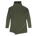 thumbnail image 1 of bar III Womens Zipper Tunic Sweater, Green, Small, 1 of 2