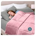 thumbnail image 2 of Weighted Blanket or Full Size 12lb ("x72") for Adults - Minky Fleece - Premium Heavy Blanket Nontoxic Glass Beads (Light , "x72"), 2 of 9