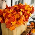 thumbnail image 4 of Artificial Maple Leaves 7 Branches Autumn Faux Leaf Decoration Stem Fall Leaves for Thanksgiving Home Indoor Outdoor Kitchen Festival Autumns Table Centerpieces Decoration, 4 of 5