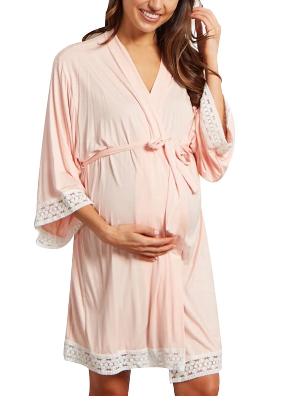 silk maternity robe