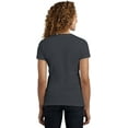 thumbnail image 3 of District Made Women's Short Sleeve Poly-Cotton V-Neck Shirt DM1190L, 3 of 4