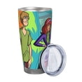 thumbnail image 2 of Lsque Scooby-Doo Pattern 20oz Car Cup with Lid and Straw, Insulated Coffee Cup with Straw Topper, Spill Proof Travel Coffee Mug, Stainless Steel Tumble, 2 of 8