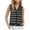 Black, variant on Women's Sleeveless V Neck Knit Sweater Vest Cardigan Casual Loose Classic Striped Sweaters Vest Button Front Going Out Tops for Women