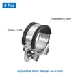 thumbnail image 2 of Uxcell T-Bolt Hose Clamp, 4Pcs 44-47mm Adjustable Stainless Steel  Pipe Clamps Hose Clip for Industrial, 2 of 4