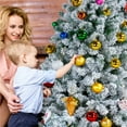 thumbnail image 5 of Alden Design 6 Ft Foldable Christmas Tree with Lights, Frosted White, 5 of 9