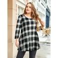 thumbnail image 5 of LARACE Plus Size Tops For Women 3/4 Sleeve Comfy Tunic For Leggings Loose Casual T-Shirt 7-Black 4X, 5 of 7