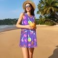 thumbnail image 3 of Easygdp Chemistry Tools para Vestido Transpirable de Mujer, Vestido Suelto de Manga Corta con Pliegues y Bolsillos para el Verano, 3 of 7
