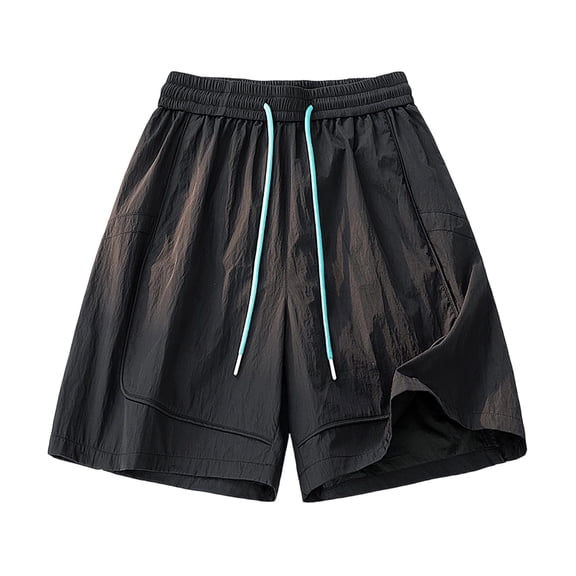 Mens Hiking Cargo Shorts Casual Shorts Summer Elastic Waist Loose Straight Leg Five Pants for Big Size