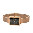 thumbnail image 3 of Alfred Sung Ladies Horizon Rose Gold Black Dial Mesh Watch, 3 of 5
