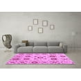 thumbnail image 3 of Ahgly Company Indoor Round Abstract Purple Modern Area Rugs, 3' Round, 3 of 4