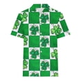 thumbnail image 5 of Gaecuw Saint Patrick's Day Womens Going out Tops Summer Short Sleeve Pullover Blouse Button down Tshirts Three Leaf Printed Tees Round Neck T-Shirts Trendy Shirts Cute Tops Green S, 5 of 5