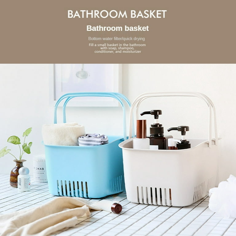 Yopay 6 Pack Plastic Storage Bin with Handle, White Bathroom Kitchen  Organizer Bin for Organizing Hand Soaps, Body Wash, Shampoos, Lotion