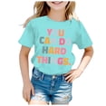 thumbnail image 2 of FhsagQ Hauts Mignons pour Garçons 10-12 Mode Enfants Rentrée des Classes Imprimé Col Rond Manches Courtes T-Shirt Décontracté Haut Garçons Chemises de Noël Taille 8-10 Printemps Vert Menthe 12-13 Ans, 2 of 4