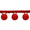 Red, variant on Expo Int'l 10 yards of Bonita Pom Pom Fringe Trim