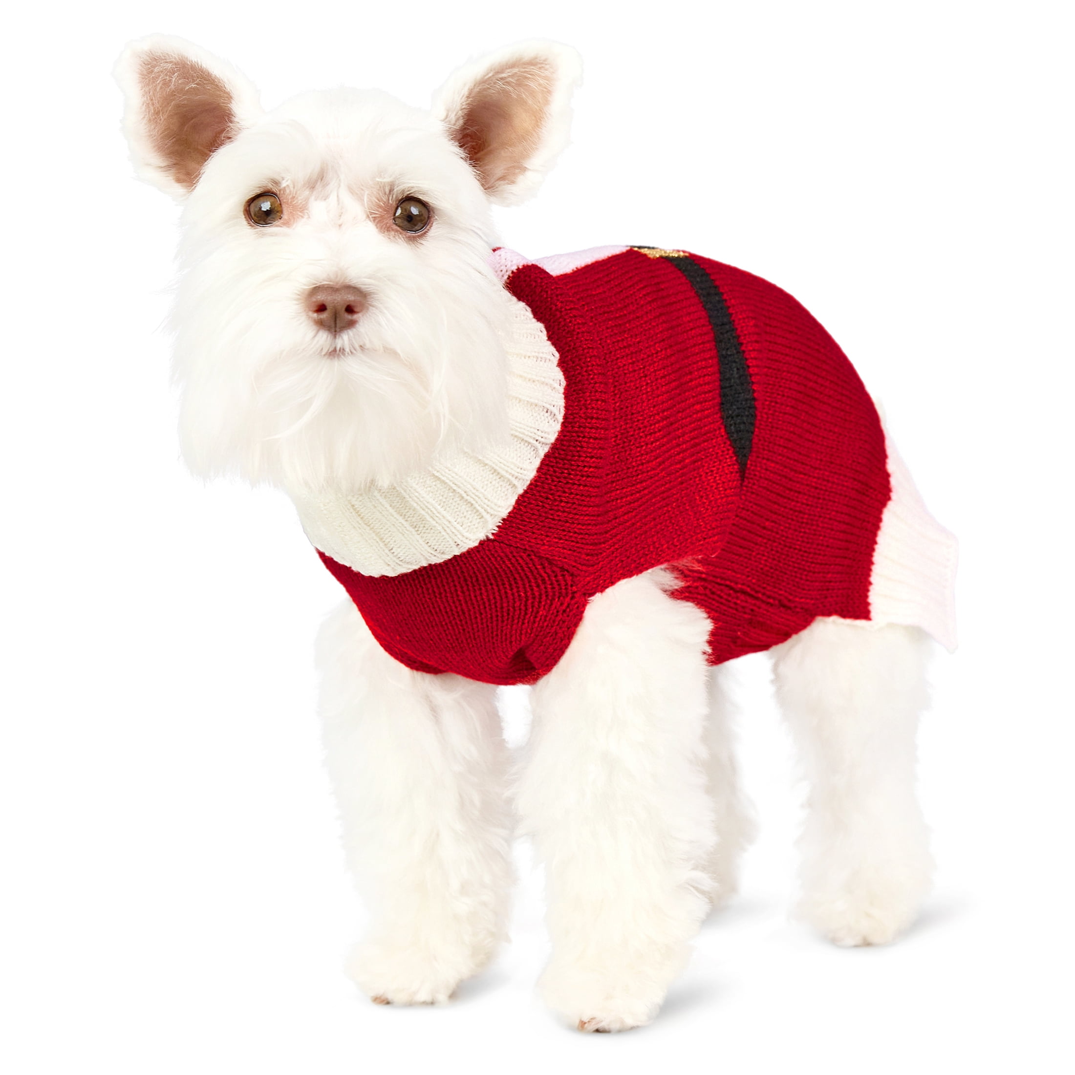 Vibrant Life Holiday Pet Sweater for Cats & Dogs, Santa, Red, Extra Small