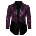 thumbnail image 1 of Costume pour Homme Paillettes Brillantes Col Rabattu Bal Queue-de-Pie Smoking, 1 of 5