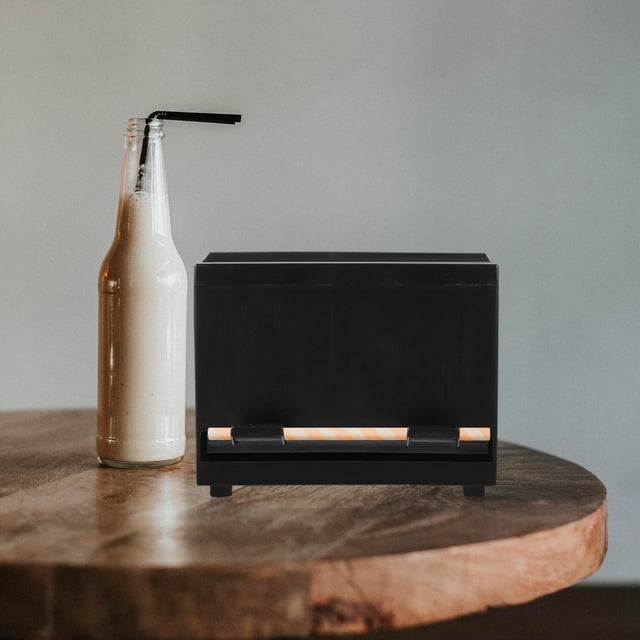 CRILSTYLEO Caja Automática Para Pajillas Push Color Marrón Para Uso En Cafeterías Y Restaurantes