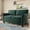 Dark Green, variant on 57" Modern Black 2-Seater Corduroy Sofa with Removable Cushions, Padded Armrests, High-Rebound Sponge, Solid Wood Frame, Easy Assembly for Living Room, Bedroom, Office
