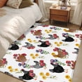 thumbnail image 4 of 3'x5' Area Rugs, Farmhouse Rooster Indoor Outdoor Area Rug for Living Room Bedroom, Country Watercolor Flowers Wood Grain Washable Bathroom Rugs Kitchen Floor Carpet Mats Home Decor Aesthetic, 4 of 8