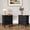 Black, variant on CBJCBJ Retro Carved End Table with Socket, Side Table with Open Compartment and Storage Cabinet, Bedside Table for Bedroom,Blue