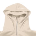 thumbnail image 5 of Boys Girls Balaclava Hooded Sweatshirt Full Zip Double Layer Hoodies Jacket Lightweight Warm Oversized Coat Trendy Outerwear, 5 of 9