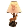 thumbnail image 1 of `Champion` 12 Point Buck Table Lamp with Deer Printed Shade Western DÃ©cor, 1 of 5