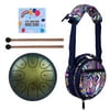 Muslady Steel Tongue Drum 5.5 Inches 8 Notes C Key Tank Drum Percussion Instrument with Drumsticks Carry Bag for Adults Children Music Beginners