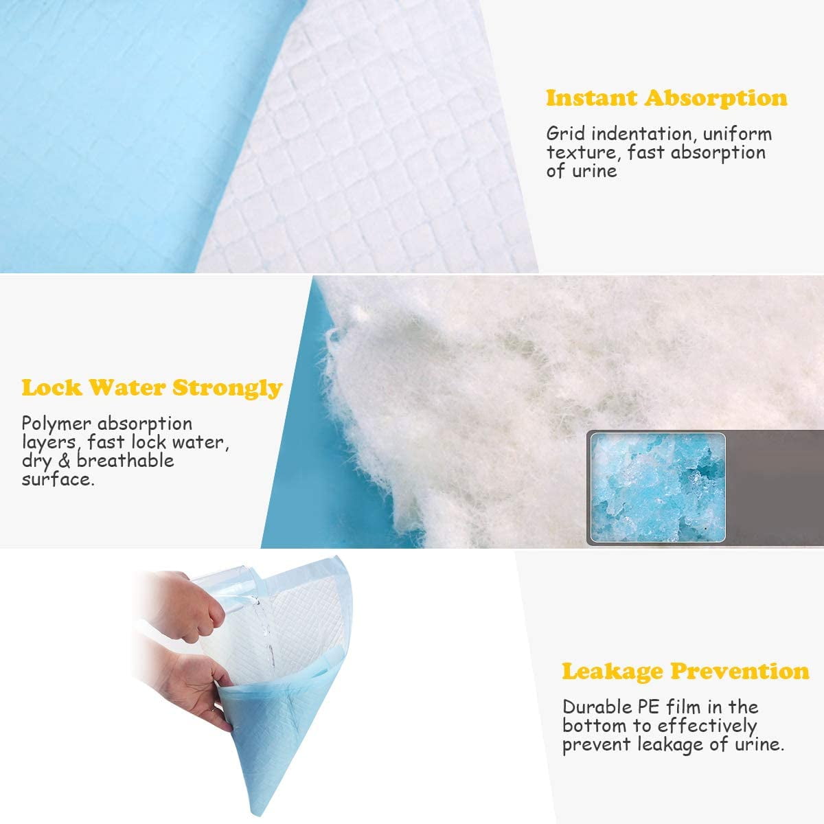 Puppy Pee Pads , 36''x30'' Dog Potty Pads, Powerful Absorbency, 5-Layer Design, Leak-Proof Disposable Pet Piddle Training Pad for Dogs Doggie Cats Rabbits