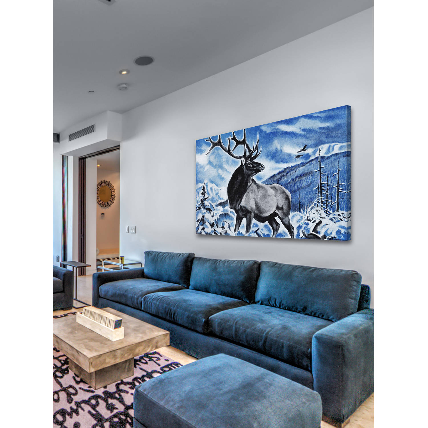 "The Last Elk" Painting Print on Wrapped Canvas