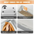 thumbnail image 2 of Stainless  Litter Box,High Sided Enclosed  Litter Boxes with Scatter Shield,XLarge  Litter Box for Large Cats, Non- & Anti-Leakage, Easy to Clean, Included Scoop, and Mat (White), 2 of 6