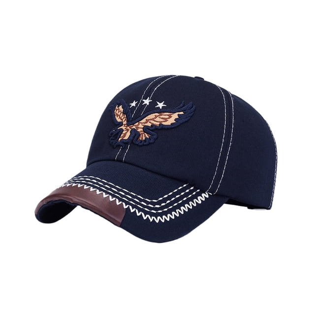 Decodeary Fashionable Ball Caps For Men Trendy Sun Protection Breathable Fiber Baseball Cap For Men Hat navy blue