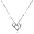 thumbnail image 3 of Easter Basket Stuffers for Granddaughters, Heart Necklace for Teens, Women, Jewelry Gifts from Grandma, Grandpa, Grandparents Infinity Double Heart Pendant Necklace, 3 of 6