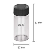 StonyLab Clear Glass Sample Vials with Cap, Capacity 20 ml / 4 Dram (0.7 oz), pack of 20
