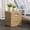 Light Oak, variant on VENTOPYR Round Outdoor Side Table,White Concrete End Table w Corss Base