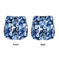 thumbnail image 3 of Susaid Evil Eye Print Women's High Waisted Running Shorts Quick Dry Athletic Gym Track Workout Shorts Zip Pocket-Large, 3 of 7