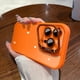 thumbnail image 3 of 【 Soporte De Metal/Película De Lente Funda Dura Transparente/Naranja 】 compatible Para iPhone 11 12 13 14 pro max Caso, 3 of 4