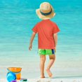 thumbnail image 4 of FORMRS Boys Rash Guard Short Sleeves Swim Shirt Quick Dry UPF 50+ Sun Protection, Sizes 3-12T, Illusionary Boat, 4 of 6