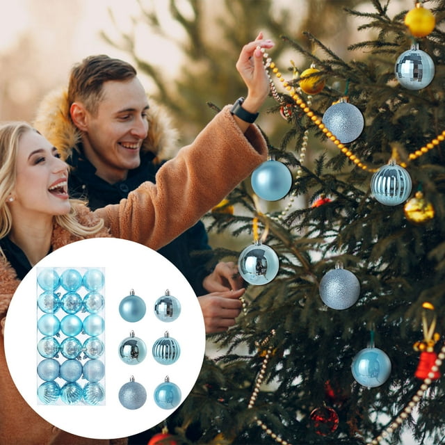 EGNMCR Christmas Ornaments 36-Pack Christmas Ball Ornaments Set, Shatterproof Christmas Bulbs, Hanging Decorations for Xmas Tree, Holiday, Party, Wedding