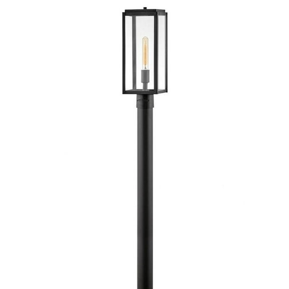 1 Light Medium Outdoor Post Top or Pier Mount Lantern-Black Finish-Incandescent Lamping Type Bailey Street Home 81-Bel-4530565