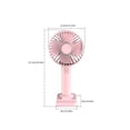 thumbnail image 4 of Cateissary Mini ventilador de refrigeración portátil de verano, recargable Personal, ajustable, 3 velocidades, enfriador portátil, soporte para teléfono Accesorios para electrodomésticos Rosado Cateissary HA071819-02B, 4 of 6