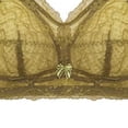 thumbnail image 5 of Jinhomg Women's Everyday Bras, Plus Size Wireless Sheer Lace Full-Coverage Bra for daily and T-shirt wear, Back Closure, Lace No Print, Soft Support Yellow 44, 5 of 5