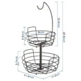 thumbnail image 4 of Auledio 2-Tier Countertop Fruit Basket,Fruit and Vegetable Bowl With Banana Holder in Home for countertop, 4 of 8