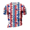 thumbnail image 4 of Yiaimeir Independence Day Men's T-shirt Printed Casual Round Neck Short Sleeved T-shirt, 4 of 4